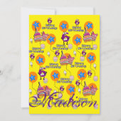 Fijne 6de verjaardag van de uitnodiging van de ver (Voorkant)