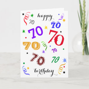 Fijne 70ste verjaardag - Wowza! Gevouwen Wenskaart Kaart