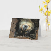 Fijne 71ste verjaardag met hond kaart (Gele Bloem)