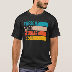 Fijne 72ste verjaardag 72 jaar oud Geweldige sinds T-shirt