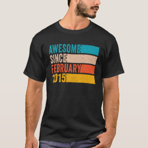 Fijne 7e verjaardag 7 jaar oud Geweldige sinds feb T-shirt