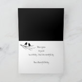 Fijne 80ste, Achtste, Birthday Twee Vogels Kaart (Binnen)