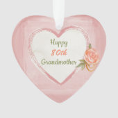 Fijne 80ste verjaardag grootmoeder ornament (voorkant)
