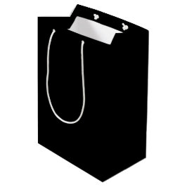 Fijne 80ste verjaardag op zwarte dag medium cadeauzakje