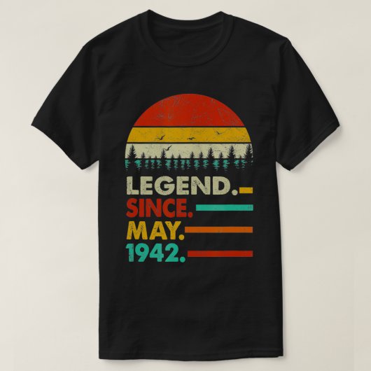 Fijne 80ste verjaardag van de 80-jarige Legende si T-shirt (Design voorkant)
