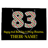 Fijne 83e verjaardag & prettige kerst, aangepaste  groot cadeauzakje (Achterkant)