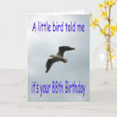 Fijne 88ste vogelvlucht kaart (Gele Bloem)