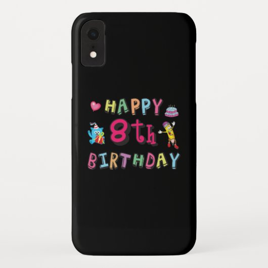 Fijne 8de verjaardag. 8 jaar per dag. Case-Mate iPhone case (Achterkant)