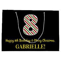 Fijne 8de verjaardag en prettige kerst, aangepaste