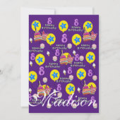 Fijne 8de verjaardag van de uitnodiging van de ver (Voorkant)