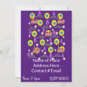 Fijne 8de verjaardag van de uitnodiging van de ver (Achterkant)