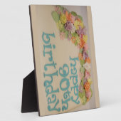 Fijne 90e kleurrijke verjaardag fotoplaat (Zijkant)