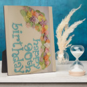 Fijne 90e kleurrijke verjaardag fotoplaat (Zijkant)