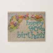 Fijne 90e kleurrijke verjaardag legpuzzel (Horizontaal)