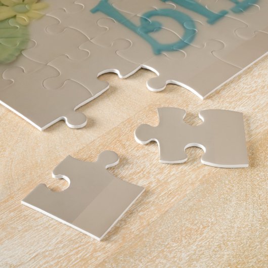 Fijne 90e kleurrijke verjaardag legpuzzel (Zijkant)