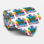 Fijne 90ste verjaardag met ballonnen stropdas (Opgerold)