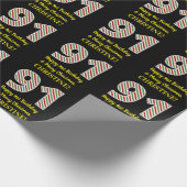 Fijne 91ste verjaardag & prettige kerst, aangepast cadeaupapier (Hoek)