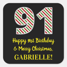 Fijne 91ste verjaardag & prettige kerst, aangepast