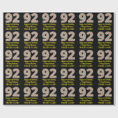 Fijne 92e verjaardag & prettige kerst, aangepaste  cadeaupapier (Vlak)