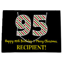 Fijne 95e verjaardag & prettige kerst, aangepaste 