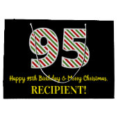 Fijne 95e verjaardag & prettige kerst, aangepaste groot cadeauzakje (Achterkant)