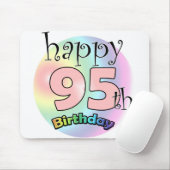 Fijne 95ste verjaardag (roze) muismat (Met muis)