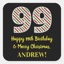 Fijne 99ste verjaardag en prettige kerst, aangepas