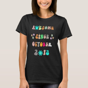 Fijne 9de verjaardag 9 jaar Geweldige sinds oktobe T-shirt