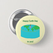 "Fijne Aarde Dag voor jou!" speld Ronde Button 5,7 Cm (Voorkant /achterkant)