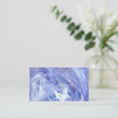 Fijne Abstracte acrylkunst schilderen in blauw wit Visitekaartje (Staand voorkant)