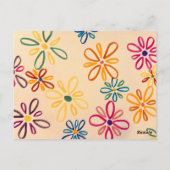 Fijne Abstracte bloem Briefkaart (Achterkant)