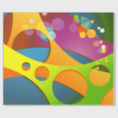 Fijne Abstracte Koele Kleurrijke Geometrische Mode Cadeaupapier (Vlak)