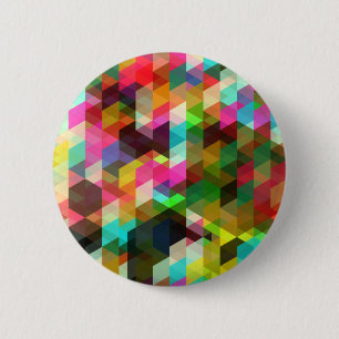 Fijne Abstracte Koele Leuke Retro Mode Girly Ronde Button 5,7 Cm