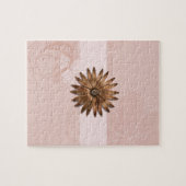 Fijne Abstracte ventilator op Bleek roze Legpuzzel (Horizontaal)