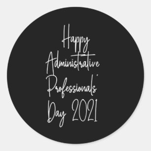Fijne Administratieve beroeps dag 2021 admin Ronde Sticker