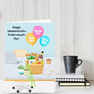 Fijne administratieve professionals dag met cadeau kaart