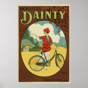 Fijne antieke fiets poster van fietsen