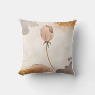 Fijne Aquarel Bloem Illustratie Kussen