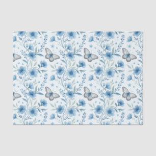Fijne Aquarel Bloemen & Vlinders Decoupage Tissuepapier