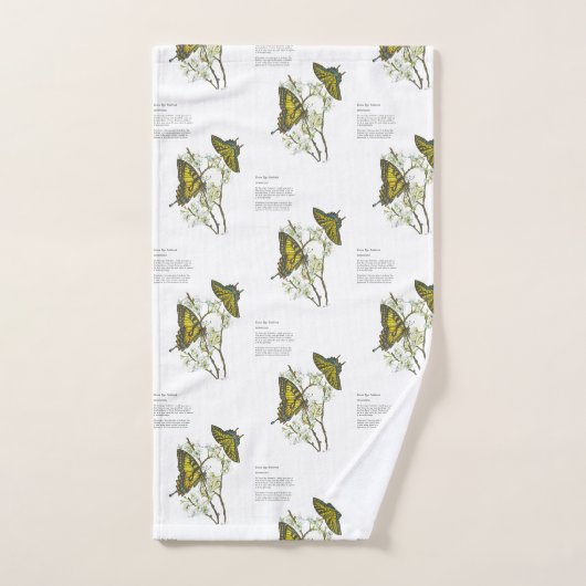 Fijne aquarel Gele zwaluwstaart Bad Handdoek