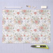 Fijne aquarel koraal bloem - Avery Tissuepapier (Craft)