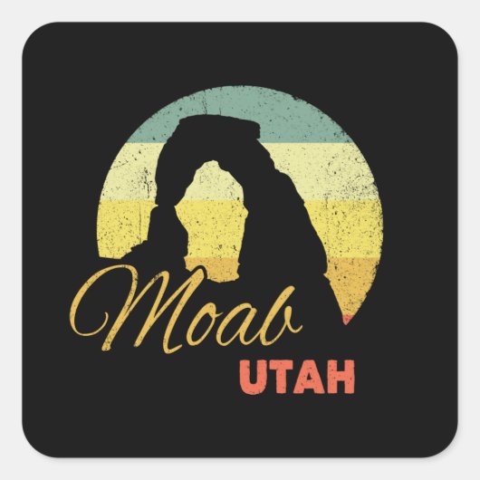 Fijne Arch als Moab Utah Souvenir Vierkante Sticker (Voorkant)