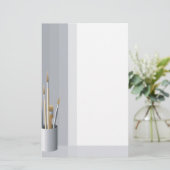 Fijne artistieke penselen Stationery Briefpapier (Staand voorkant)