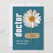 Fijne Artsen Dag. Aangepaste kleeflaag glimlachen Kaart (Voorkant)