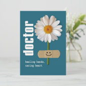 Fijne Artsen Dag. Aangepaste kleeflaag glimlachen Kaart (Staand voorkant)