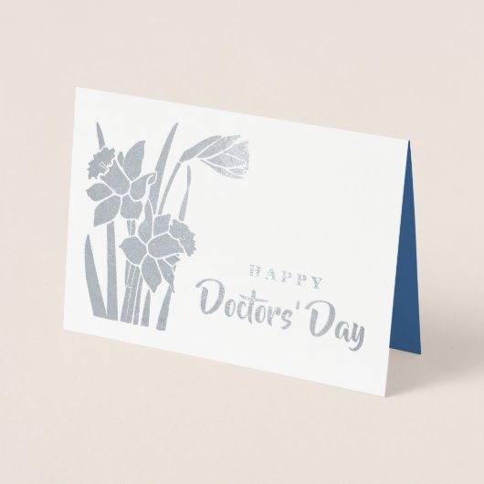 Fijne Artsen Dag. Luxekaarten voor echte Folie Folie Kaarten (Voorkant)