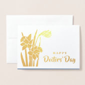 Fijne Artsen Dag. Luxekaarten voor echte Folie Kaarten (Voorkant met envelop)