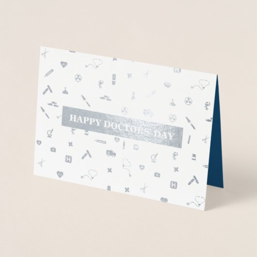 Fijne Artsen Dag. Red Carnan Luxury Folie Kaarten (Voorkant)