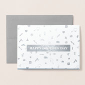 Fijne Artsen Dag. Red Carnan Luxury Folie Kaarten (Voorkant met envelop)