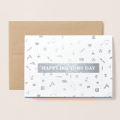 Fijne Artsen Dag. Red Carnan Luxury Folie Kaarten (Voorkant met envelop)